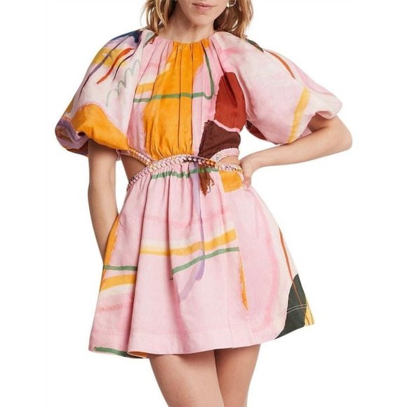 Aje Dresses & Skirts - BNWT Aje Capucine Puff Sleeve Mini Dress Size 10